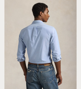 Polo Ralph Lauren Camisa Oxford de corte justo azul