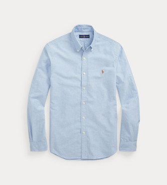 Polo Ralph Lauren Camisa Oxford de corte justo azul