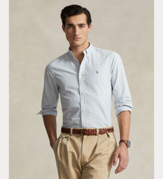 Polo Ralph Lauren Camisa Oxford de corte justo azul