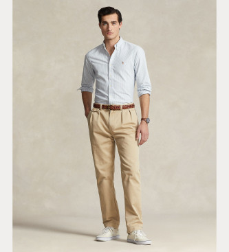 Polo Ralph Lauren Camisa Oxford de corte justo azul