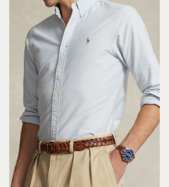 Polo Ralph Lauren Camisa Oxford de corte justo azul