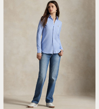 Polo Ralph Lauren Slim Fit katoenen oxford overhemd blauw