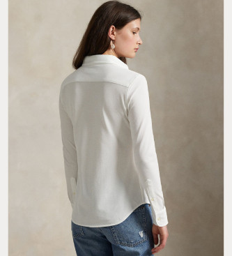 Polo Ralph Lauren Camisa oxford de algodo branco de corte justo