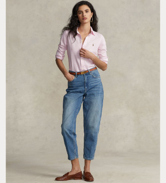 Polo Ralph Lauren Slim Fit katoenen oxford overhemd roze