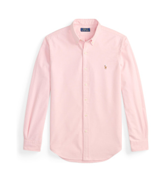 Polo Ralph Lauren Camisa Oxford Slim Fit cor-de-rosa