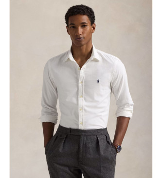 Polo Ralph Lauren Ozka srajca oxfordskega kroja, pobarvana v beli barvi