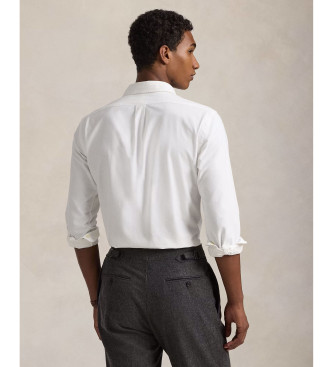 Polo Ralph Lauren Ozka srajca oxfordskega kroja, pobarvana v beli barvi