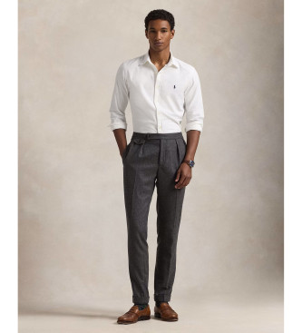 Polo Ralph Lauren Ozka srajca oxfordskega kroja, pobarvana v beli barvi