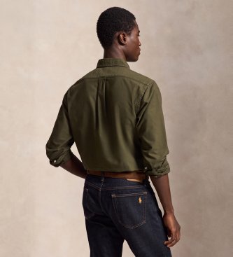 Polo Ralph Lauren Camicia oxford tinta Custom Fit verde