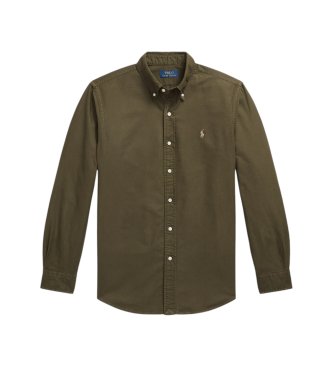 Polo Ralph Lauren Camicia oxford tinta Custom Fit verde