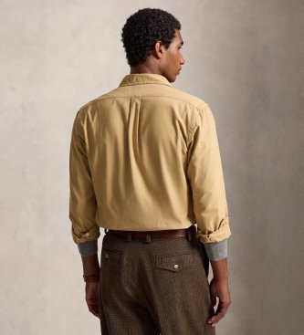 Polo Ralph Lauren Camicia Oxford tinta Custom Fit beige