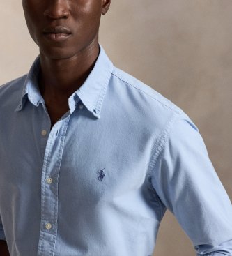 Polo Ralph Lauren Custom Fit oxfordskjorte i farvet lyseblå