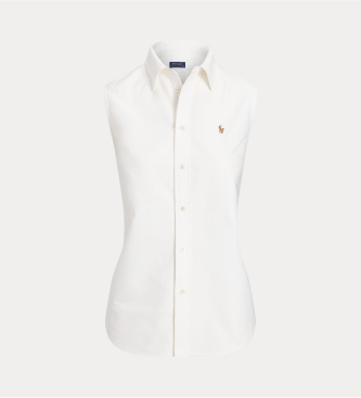 Polo Ralph Lauren Koszula bez rękawów Oxford biała