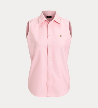 Polo Ralph Lauren Różowa koszula oxford bez rękawów
