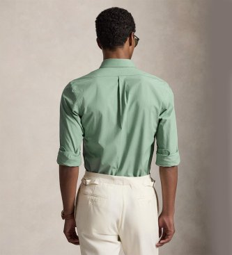 Polo Ralph Lauren Camisa Slim Fit de popelina elástica verde