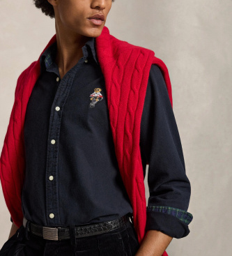 Polo Ralph Lauren Chemise oxford avec Polo Bear Custom Fit  noir