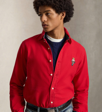 Polo Ralph Lauren Chemise oxford avec Polo Bear Custom Fit rouge