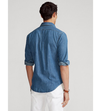 Polo Ralph Lauren Custom Fit denim overhemd blauw