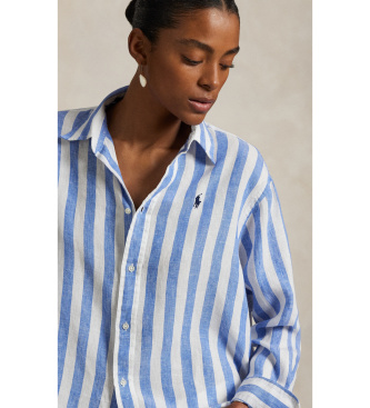 Polo Ralph Lauren Camisa de linho com corte largo azul