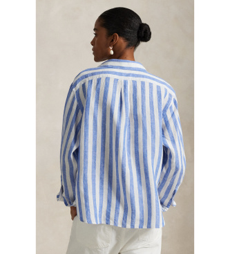 Polo Ralph Lauren Camisa de linho com corte largo azul