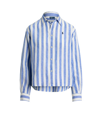 Polo Ralph Lauren Camisa de linho com corte largo azul