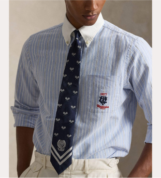 Polo Ralph Lauren Camicia Wimbledon Striped Oxford blu