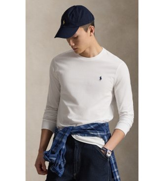 Polo Ralph Lauren Camiseta de malha jersey Custom Slim Fit branco