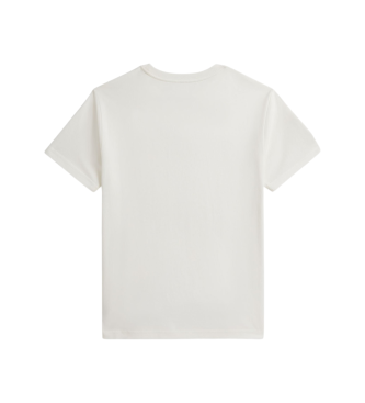 Polo Ralph Lauren Big Pony hvid strikket T-shirt i bomuld