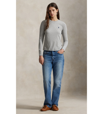 Polo Ralph Lauren Classic Fit T-shirt van grijze katoenjersey