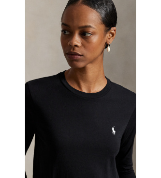 Polo Ralph Lauren Classic Fit gebreid T-shirt van zwart katoen
