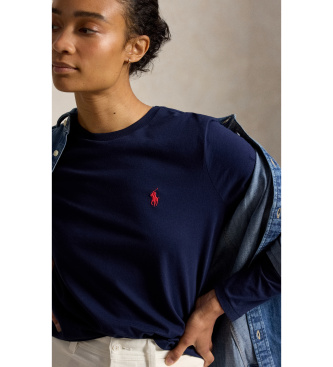 Polo Ralph Lauren Classic Fit T-shirt van marineblauw katoen jersey
