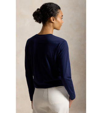 Polo Ralph Lauren Classic Fit T-shirt van marineblauw katoen jersey