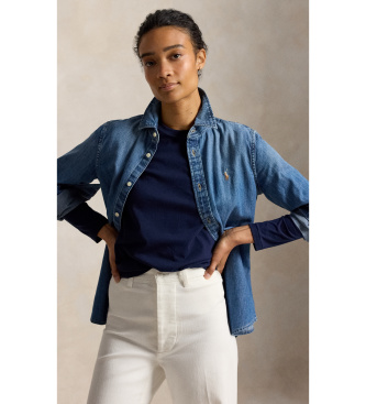 Polo Ralph Lauren Classic Fit T-shirt van marineblauw katoen jersey