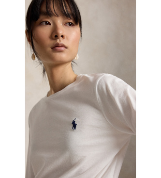 Polo Ralph Lauren T-shirt van gebreid katoen Classic Fit wit
