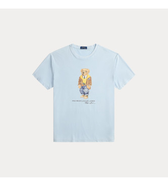 Polo Ralph Lauren Bear Custom Slim Fit Polohemd blau