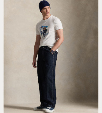 Polo Ralph Lauren Bear Custom Slim Fit Polohemd wei