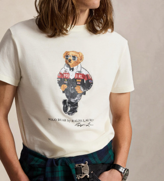 Polo Ralph Lauren Camisa Classic Fit com Polo Bear bege