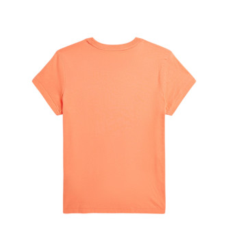 Polo Ralph Lauren Orangefarbenes T-Shirt mit Rundhalsausschnitt