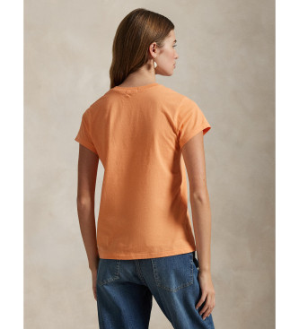 Polo Ralph Lauren Oranje T-shirt met ronde hals