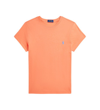 Polo Ralph Lauren Orangefarbenes T-Shirt mit Rundhalsausschnitt