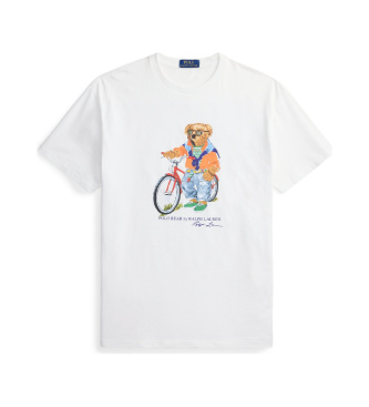 Polo Ralph Lauren T-shirt personalizzata Slim Fit con Polo Bear bianco