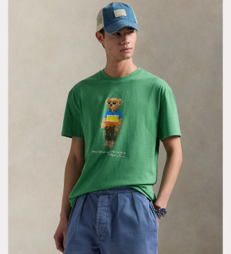 Polo Ralph Lauren Dopasowana koszulka Green Bear