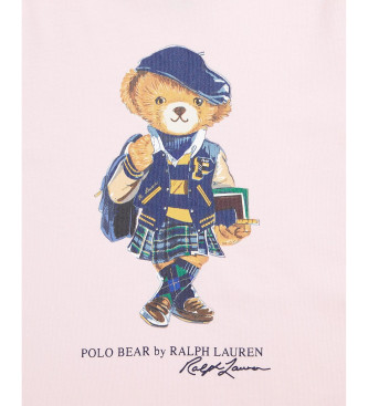 Polo Ralph Lauren Cotton T-shirt with pink Polo Bear