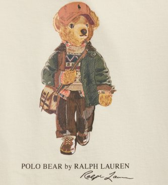 Polo Ralph Lauren Camiseta de algodón con Polo Bear beige