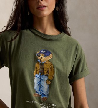 Polo Ralph Lauren Camiseta de algodón con Polo Bear verde