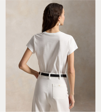 Polo Ralph Lauren T-shirt branca com gola redonda