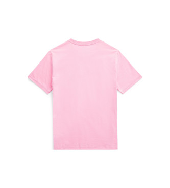 Polo Ralph Lauren Roze katoenen t-shirt met ronde hals