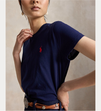 Polo Ralph Lauren T-shirt de gola redonda azul-marinho