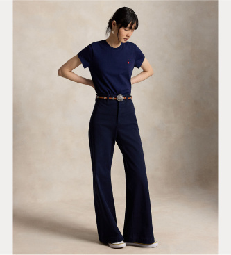 Polo Ralph Lauren T-shirt de gola redonda azul-marinho