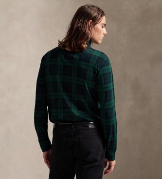 Polo Ralph Lauren Green checked turtleneck T-shirt